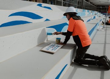 Stirling Leisure - Inglewood grandstand artwork by Chris Nixon and Andrew Frazer 